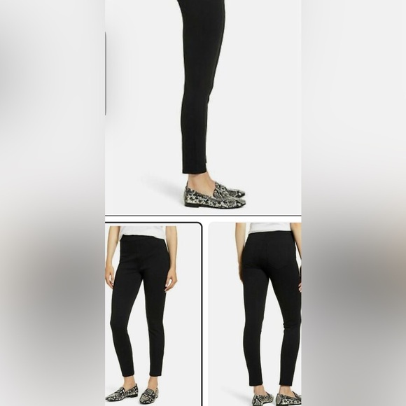 Spanx The Perfect Black Ponte Pants Smoothing Ankle Pull On Stretch Skinny Large - Picture 3 of 11